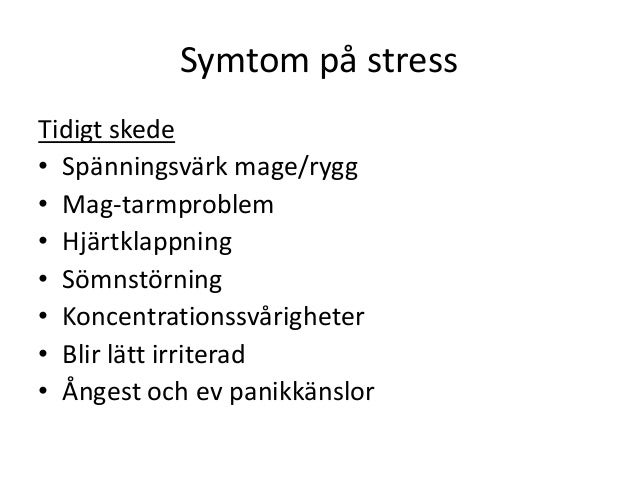 symtom ångest stress symtom ångest stress