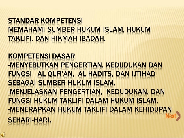 Hukum Islam Dalam Fiqih