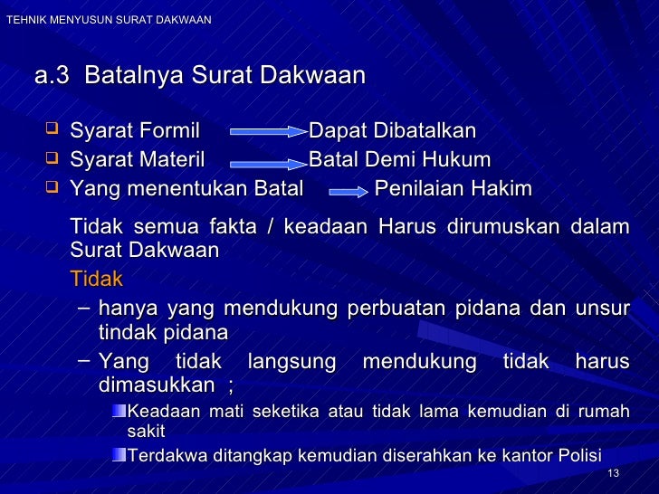 5 Surat Dakwaan