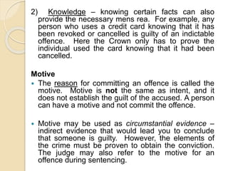 The Elements of a Crime | PPTX