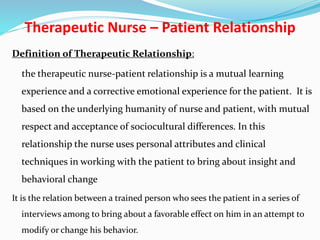 therapeutic nurse – patient relationship (2) | PPT
