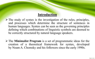 Theoretical concepts in Syntax | PPT
