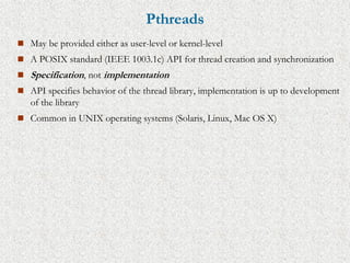 The Thread Chapter 4 of Operating System | PDF