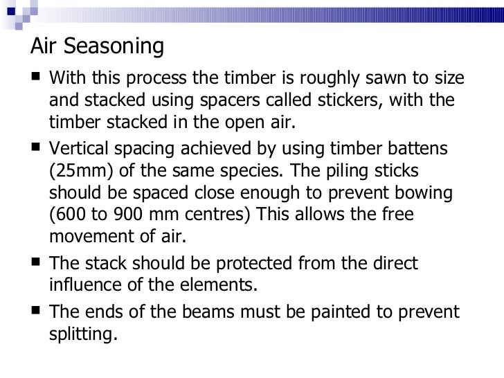 5. timber seasoning