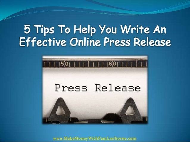 Online press release writing service