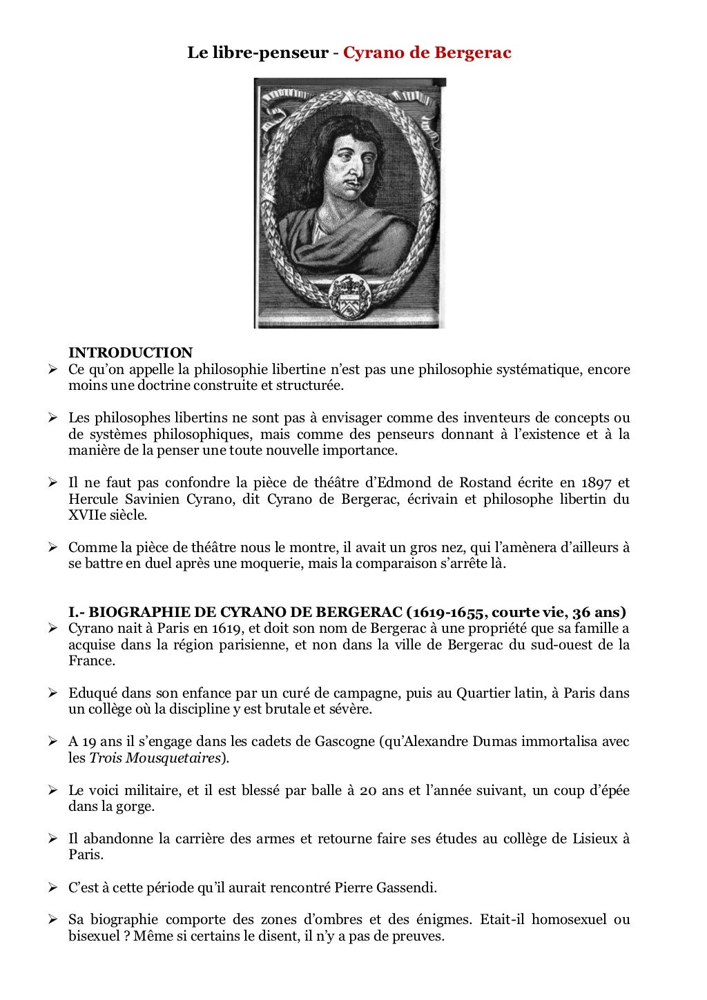 Fiche De Lecture Cyrano De Bergerac Pdf