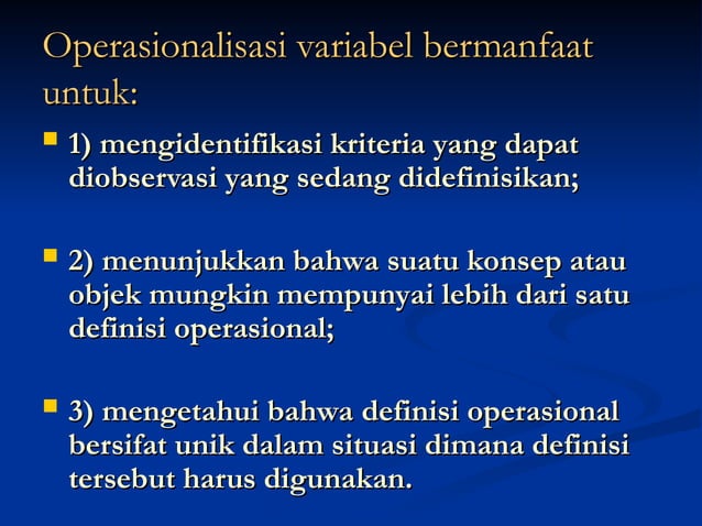 konsep variabel penelitian dalam metodologi penelitian | PPT