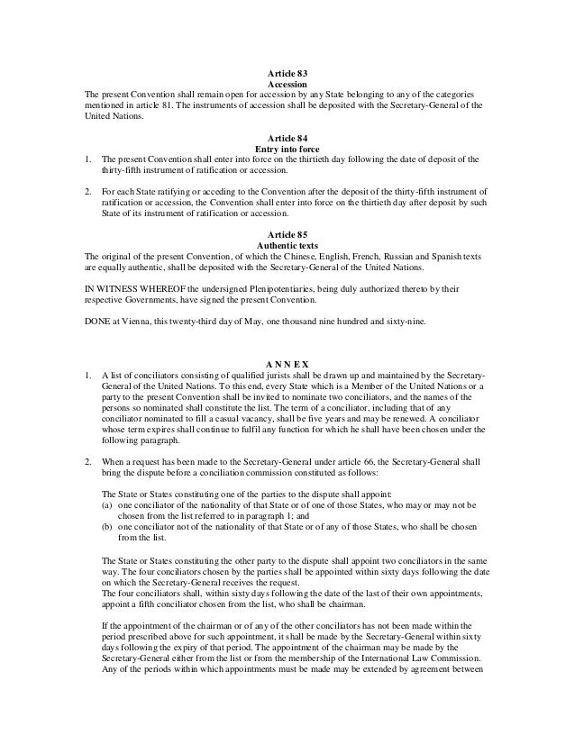5. vienna convention on the law of treaties 1969