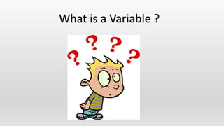 What is a Variable ?