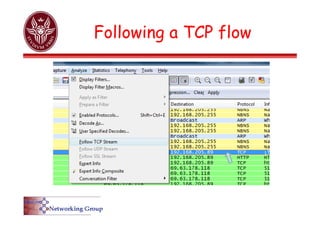 Following a TCP flow
 