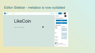 Editor Sidebar - metabox is now outdated
 