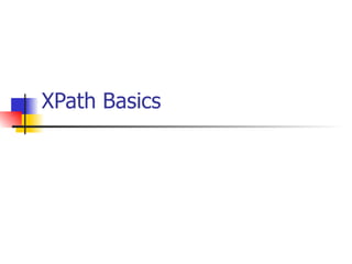 XPath Basics 