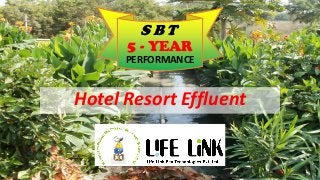 S B T
5 - YEAR
PERFORMANCE
Hotel Resort Effluent
 