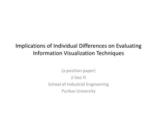 Implications of Individual Differences on Evaluating Information ...