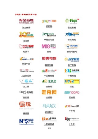 中国网上零售商城品牌50强