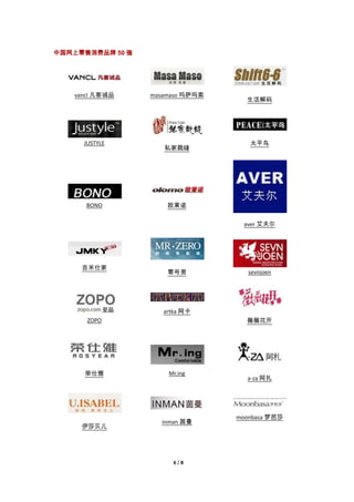 中国网上零售商城品牌50强