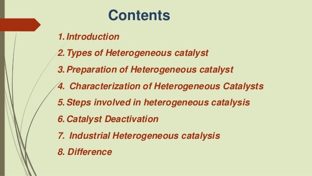 Heterogenous Catalysis Chemistry Is Love