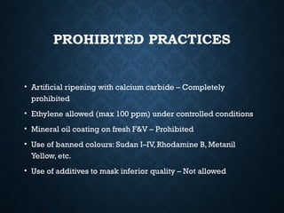 Permitted Color Preservation preservatives and colors, permitted and prohibited in ...