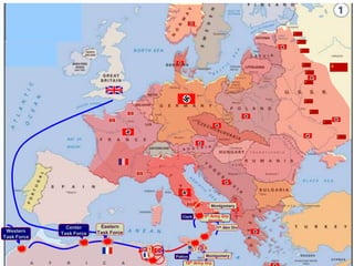 Eastern
Task ForceWestern
Task Force
Center
Task Force
Montgomery
Clark
1th Abn Div
15th Army Grp
15th Army Grp
Alexander
1 8
Patton
7
5
Montgomery
 