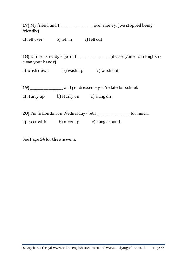 50 Common english phrasal verbs