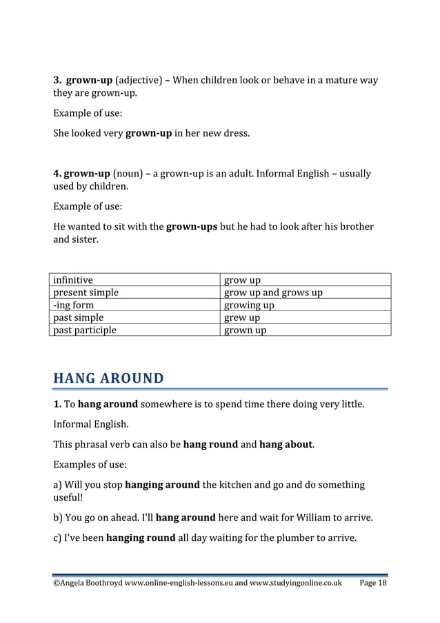 50 Common English Phrasal Verbs Pdf