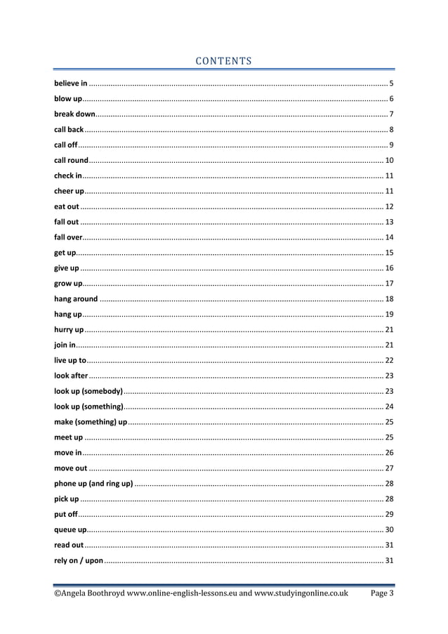 50 Common English Phrasal Verbs Pdf