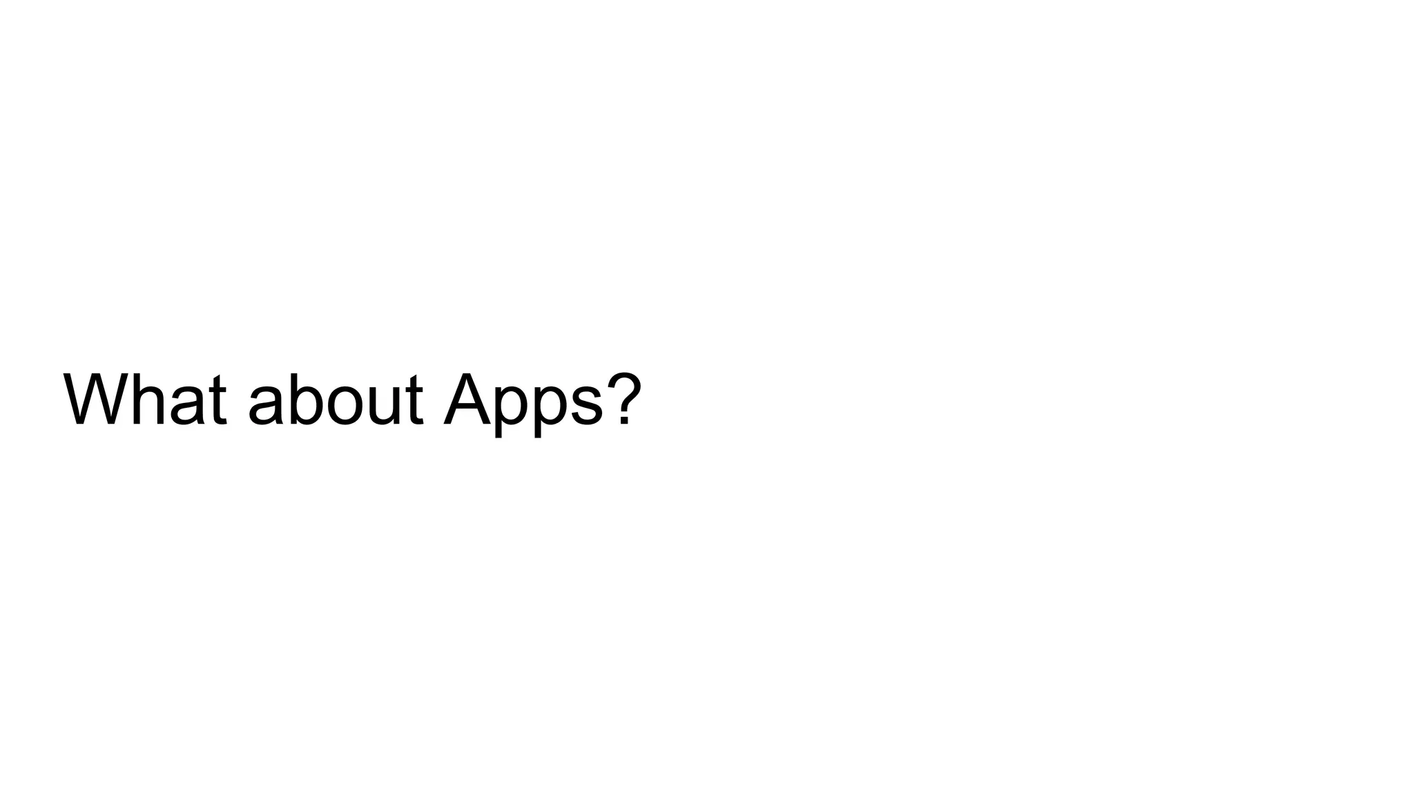 What about Apps?