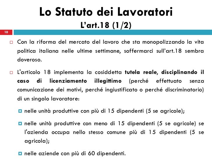 Dallo statuto dei lavoratori allo statuto dei lavori
