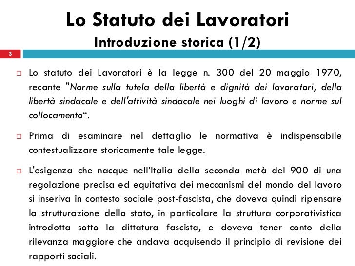 Art 18 Dello Statuto Dei Lavoratori Dallo statuto dei lavoratori allo statuto dei lavori