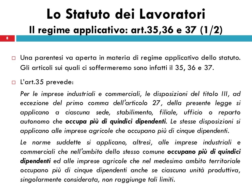 Art 18 Dello Statuto Dei Lavoratori Dallo statuto dei lavoratori allo statuto dei lavori