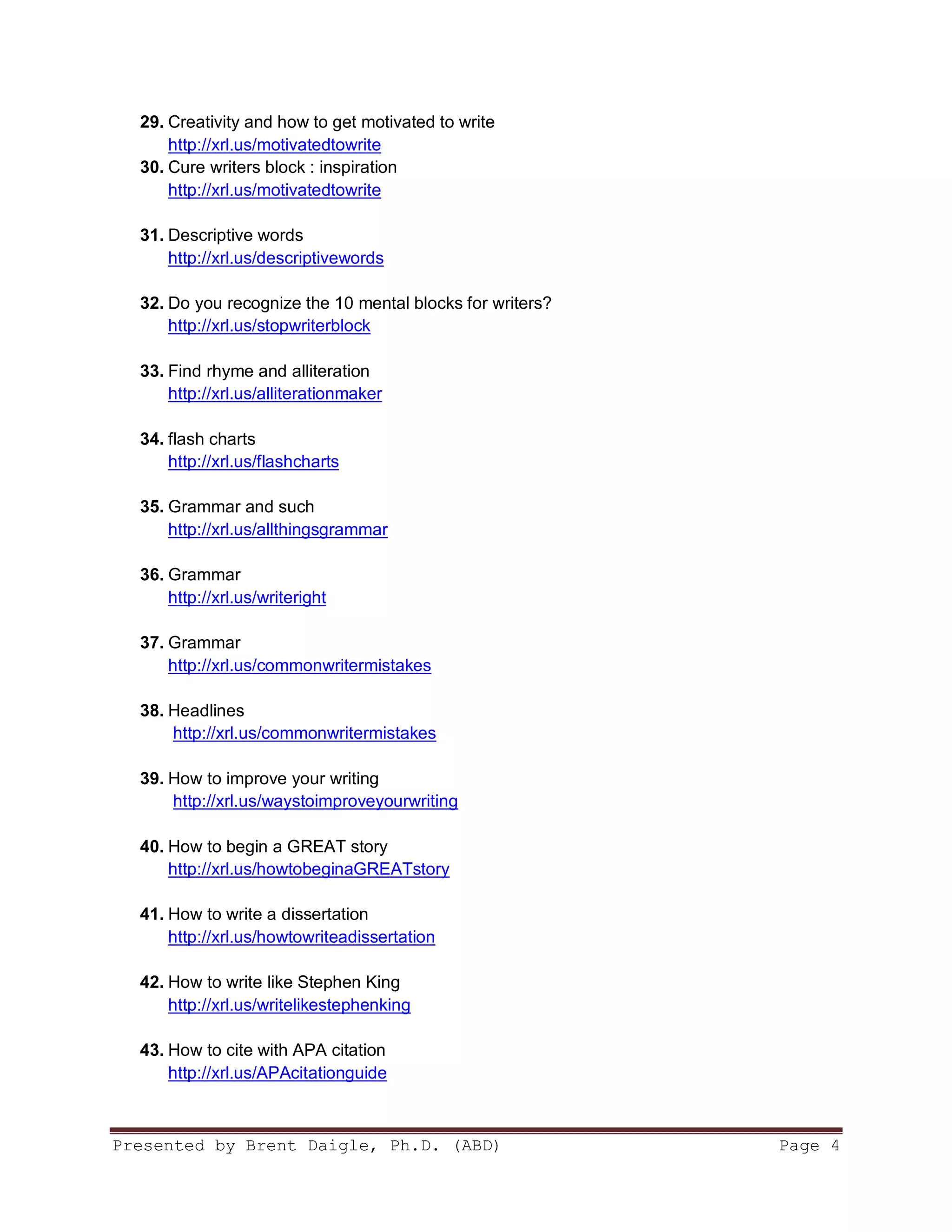 50 Essential Websites For Every Writer