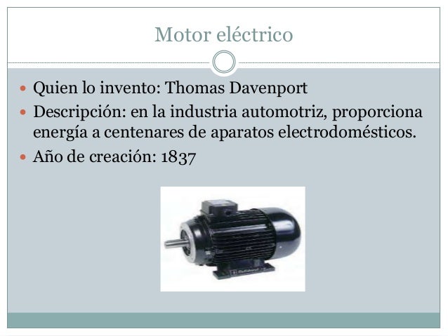 Quien invento el primer motor electrico