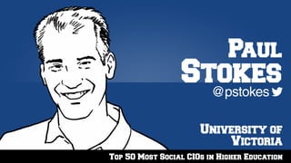 Top 50 Most Social CIOs in Higher Education
University of
Victoria
@pstokes
Paul
Stokes
 
