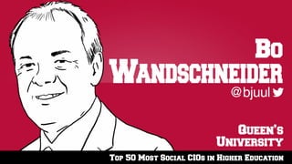 Top 50 Most Social CIOs in Higher Education
Queen’s
University
@bjuul
Bo
Wandschneider
 