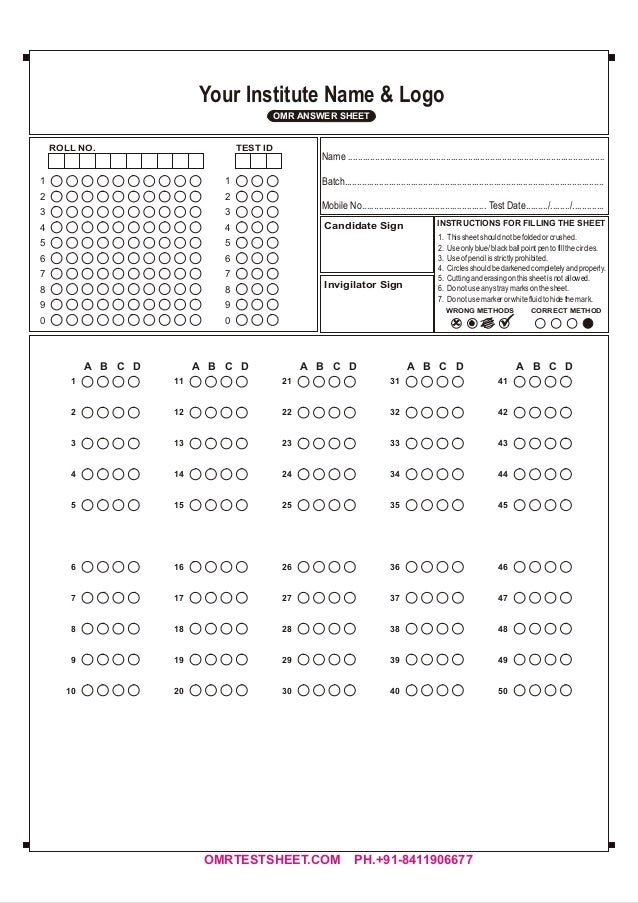 50 questions-omr-sheet