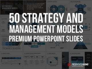 PREMIUM POWERPOINT SLIDES
50 Strategy and
Management Models
 