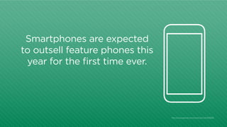 Smartphones are expected
to outsell feature phones this
year for the first time ever.

http:/
/www.gartner.com/newsroom/id/2335616

 