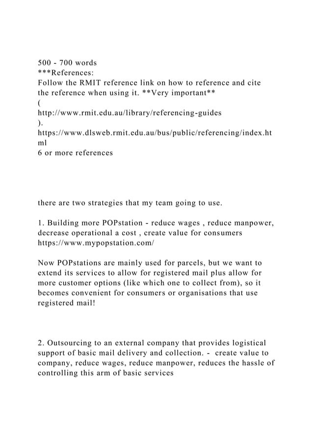 500 700 WordsReferences Follow The RMIT Reference Link O docx