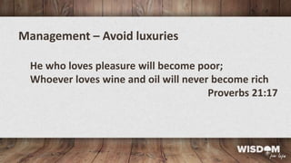 Proverbs Management 500-8-1 The Wisest Man on Management | PPTX