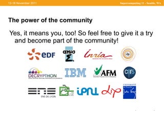 Easier, homogeneous access to resources For users A unique interface for R&D engineers to launch HPC applications 