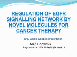 5000 words synopsis presentation
Arijit Bhowmik
Registration no. 1534 Ph.D.(Sc.)Proceed/13
 