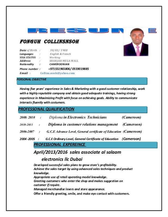 good sales cv