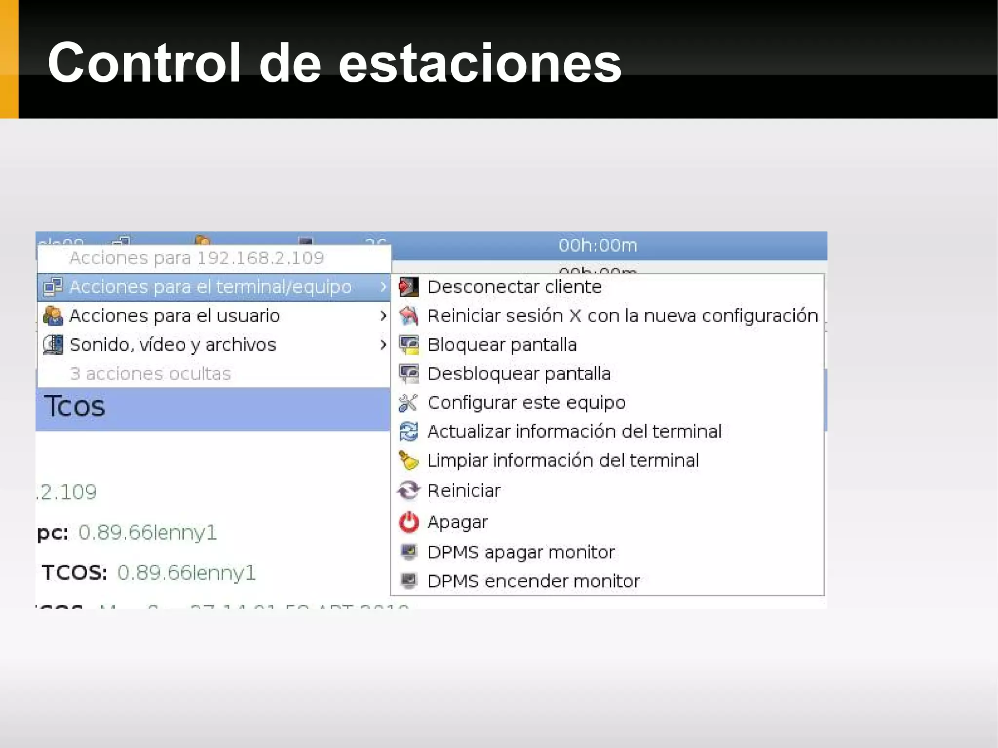 Control de estaciones
 