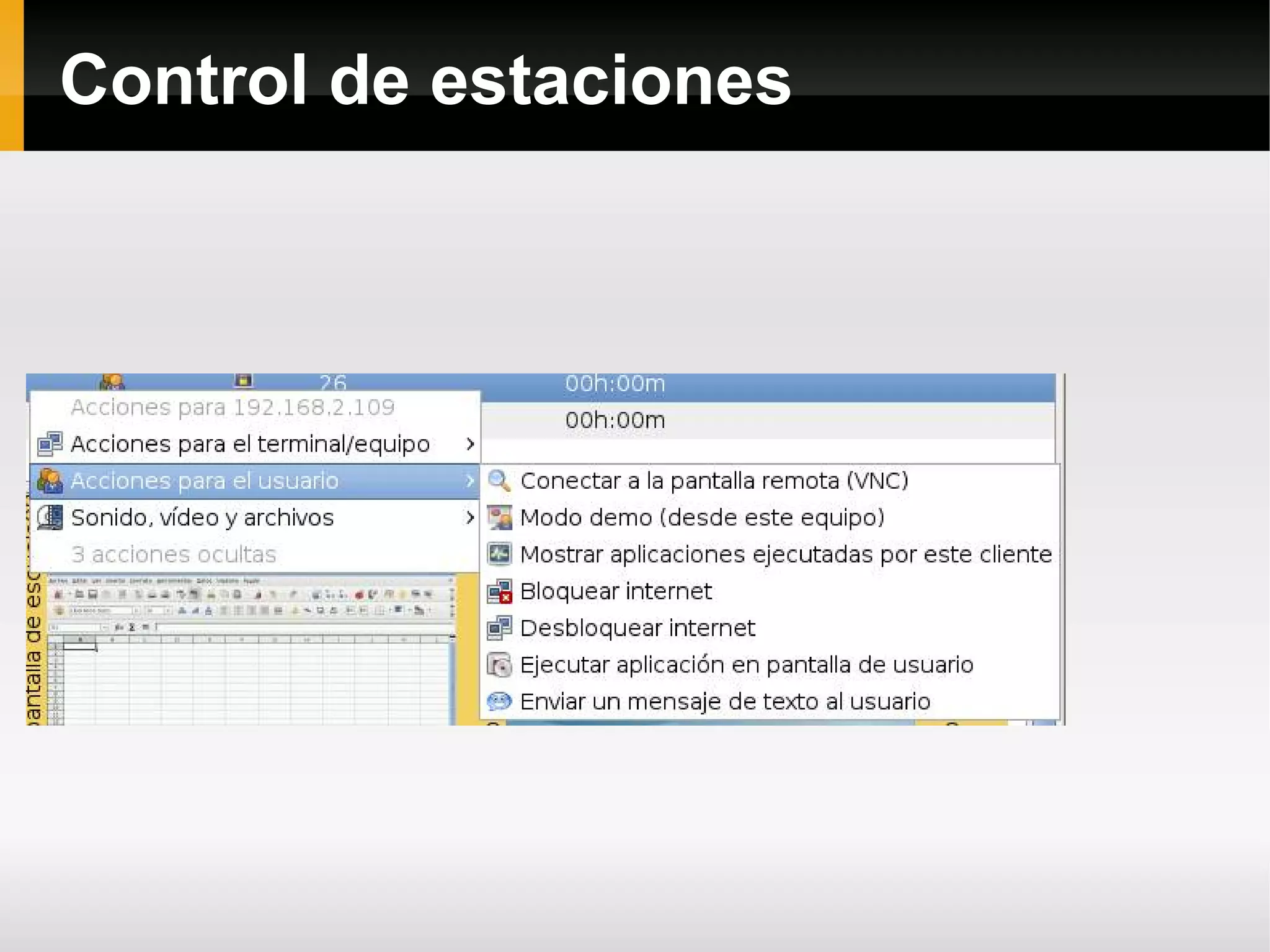 Control de estaciones
 