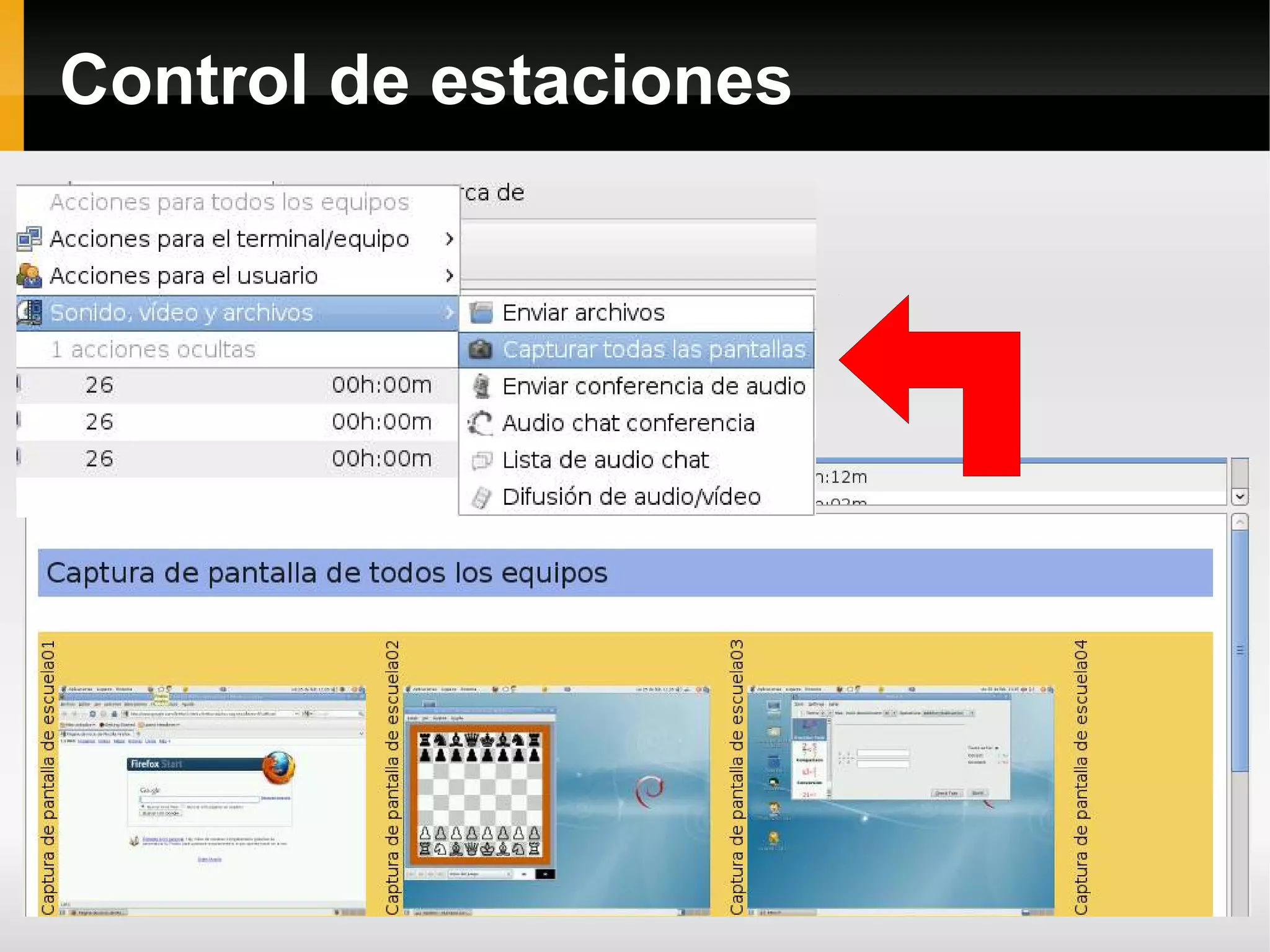 Control de estaciones
 
