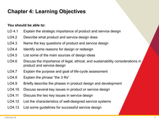 Chapter 4 product and service design operations management | PDF