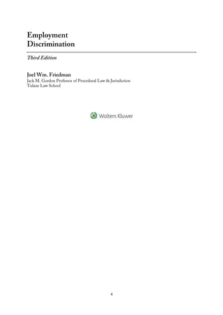 Examples Explanations For Employment Discrimination 3rd Edition Joel Wm ...