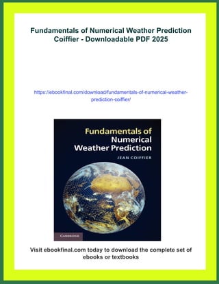 Fundamentals of Numerical Weather Prediction Coiffier | PDF