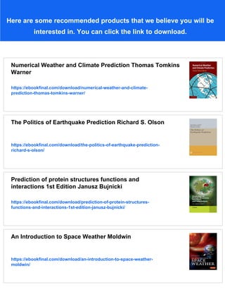 Fundamentals of Numerical Weather Prediction Coiffier | PDF
