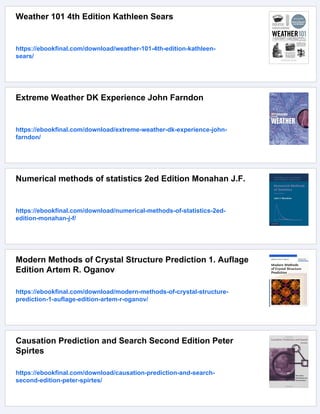 Fundamentals of Numerical Weather Prediction Coiffier | PDF